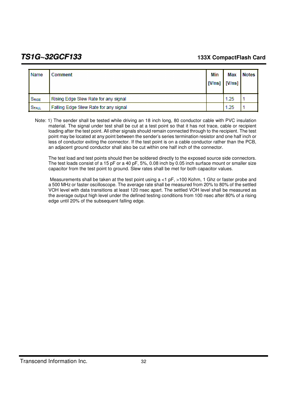 Transcend Information CompactFlash TS1G-32GCF133 User Manual | Page 32 / 79