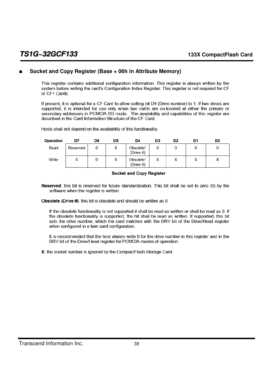 Transcend Information CompactFlash TS1G-32GCF133 User Manual | Page 38 / 79