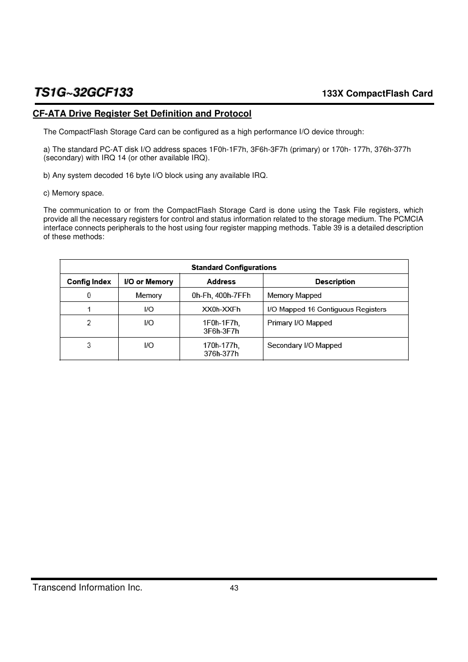 Transcend Information CompactFlash TS1G-32GCF133 User Manual | Page 43 / 79