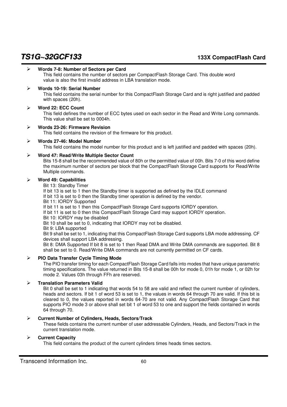 Transcend Information CompactFlash TS1G-32GCF133 User Manual | Page 60 / 79