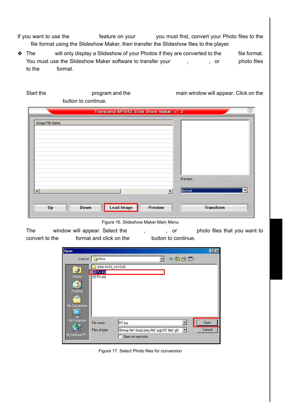 Slideshow maker | Transcend Information TS8GMP840 User Manual | Page 59 / 73