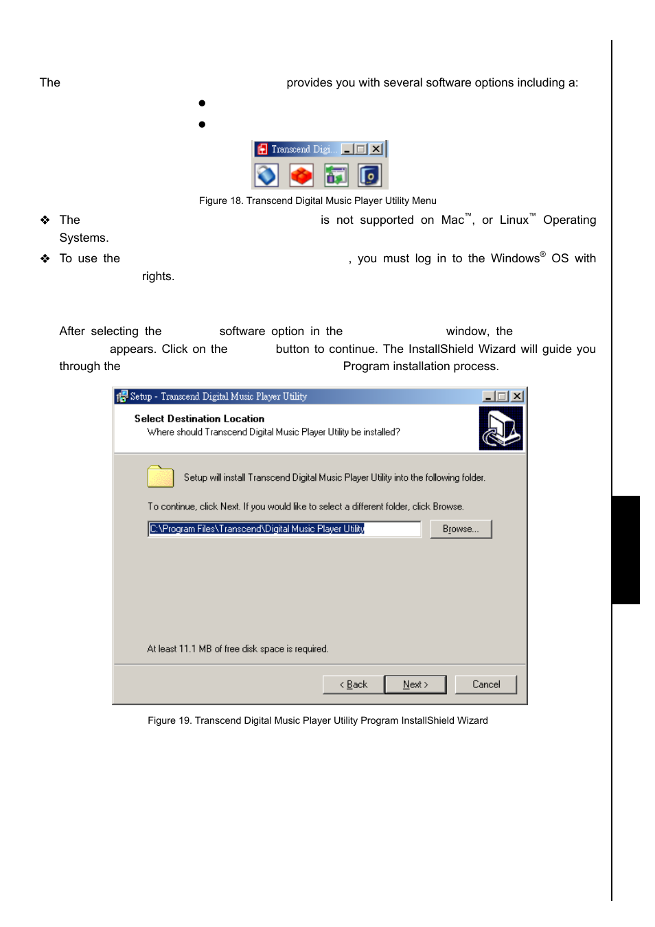 Transcend digital music player utility, Digital music | Transcend Information TS8GMP840 User Manual | Page 61 / 73