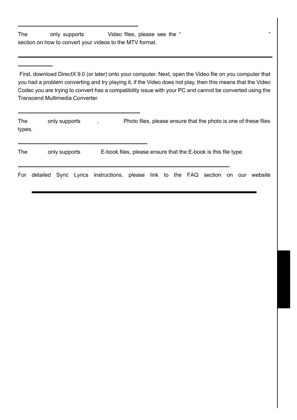 Troubleshooting | Transcend Information TS8GMP840 User Manual | Page 71 / 73