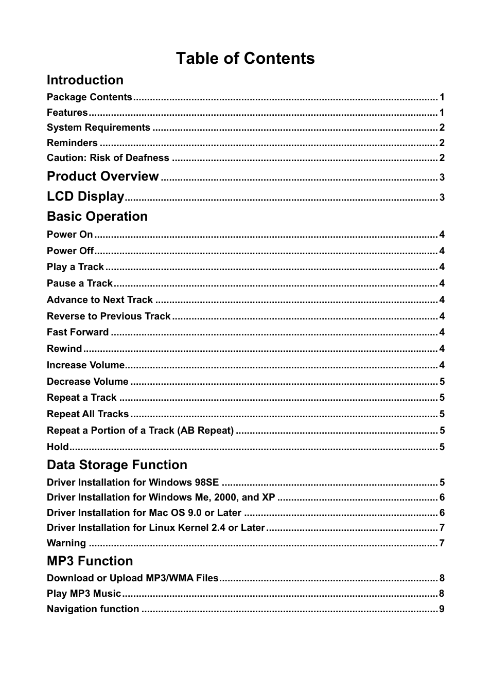 Transcend Information TS1GJF User Manual | Page 2 / 30
