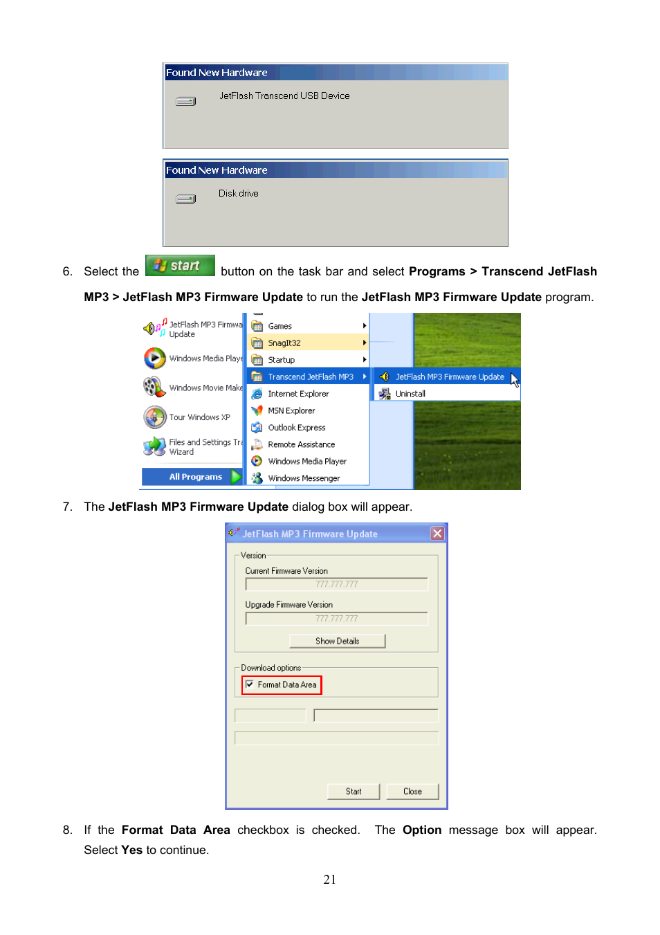 Transcend Information TS1GJF User Manual | Page 24 / 30