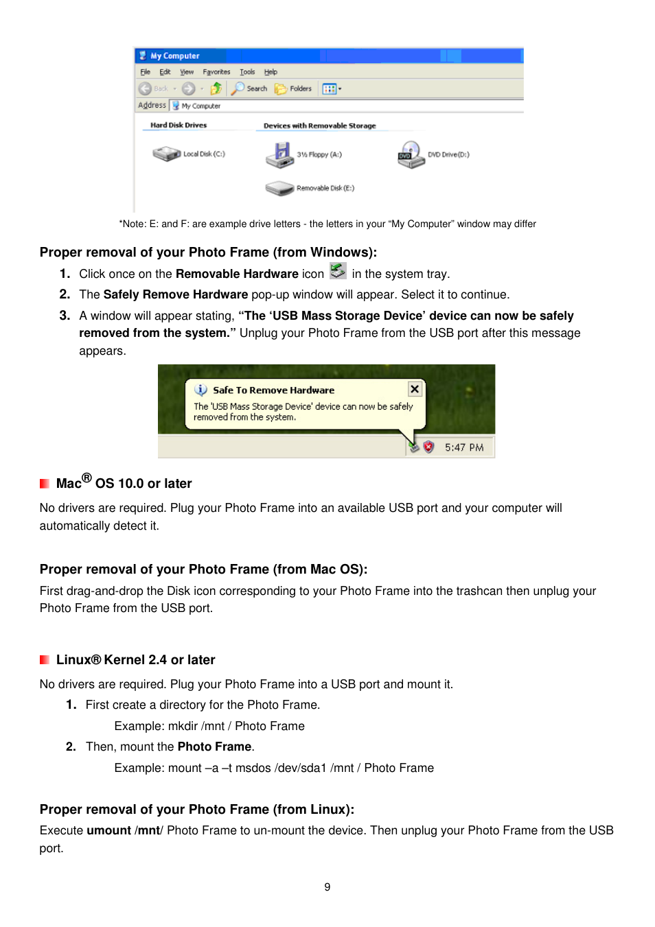 Transcend Information PF705 User Manual | Page 10 / 31