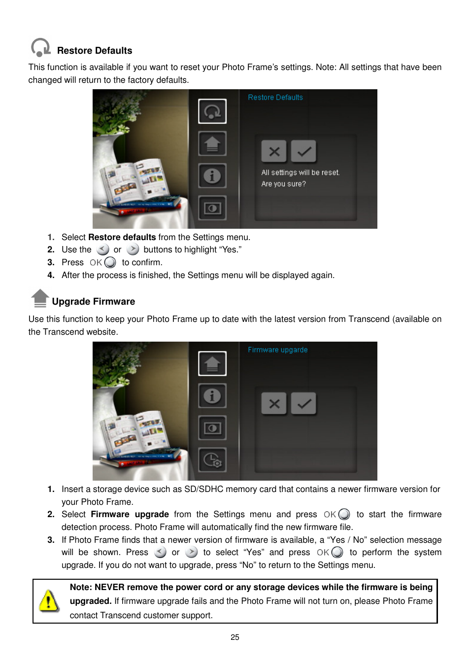 Transcend Information PF705 User Manual | Page 26 / 31