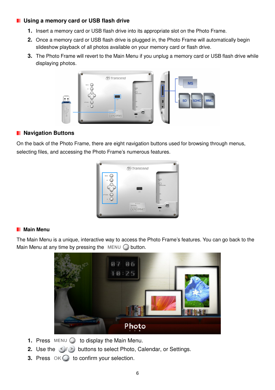 Transcend Information PF705 User Manual | Page 7 / 31