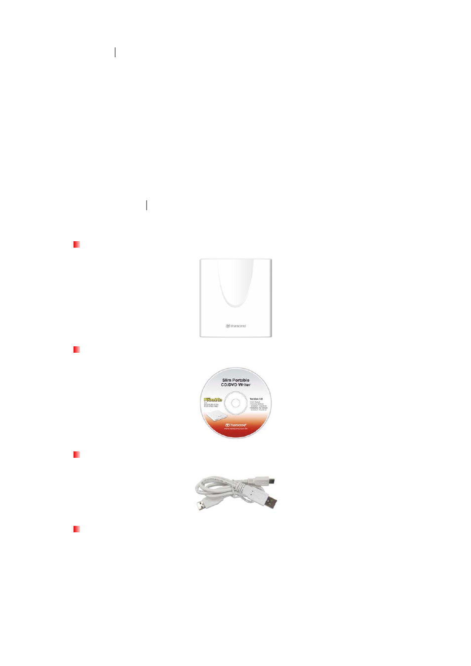 Introduction, Package contents | Transcend Information TS8XDVDRW User Manual | Page 3 / 19