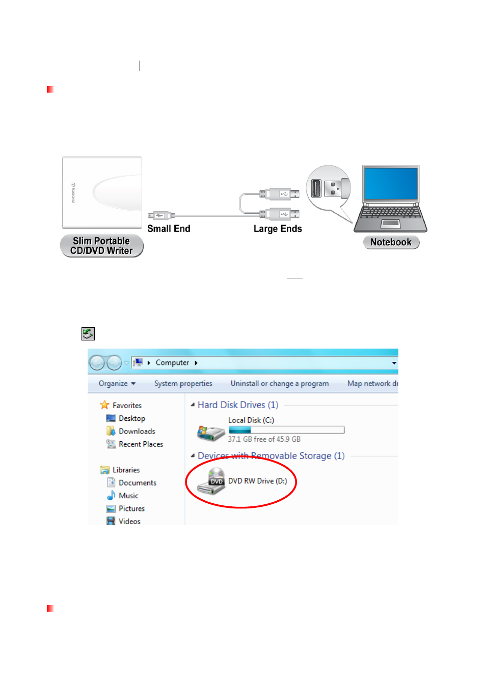 Basic operation | Transcend Information TS8XDVDRW User Manual | Page 8 / 19