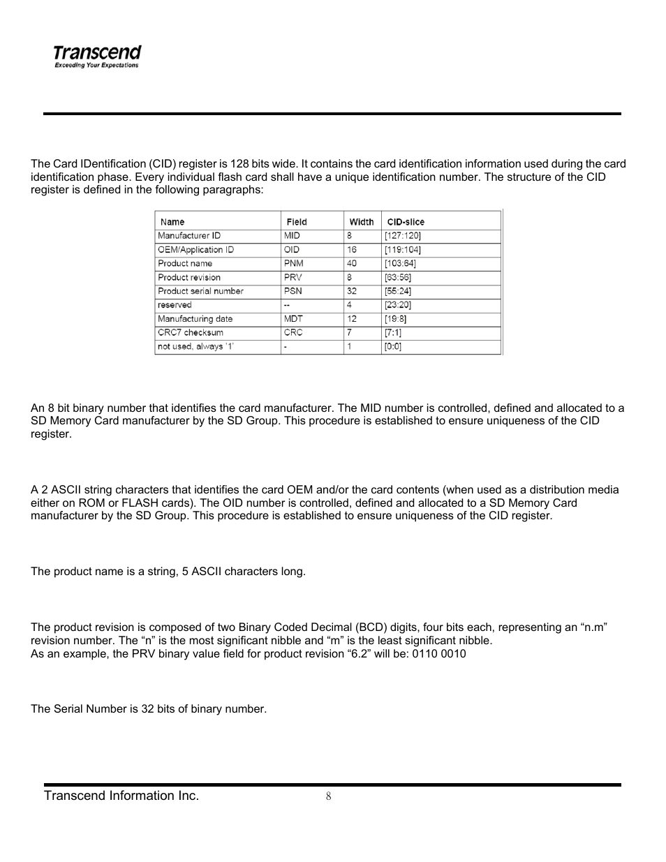 Transcend Information TS1~2GUSD-S3 User Manual | Page 8 / 27