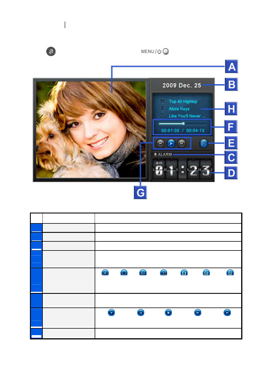 Music player | Transcend Information TS-PF700B-J User Manual | Page 22 / 35