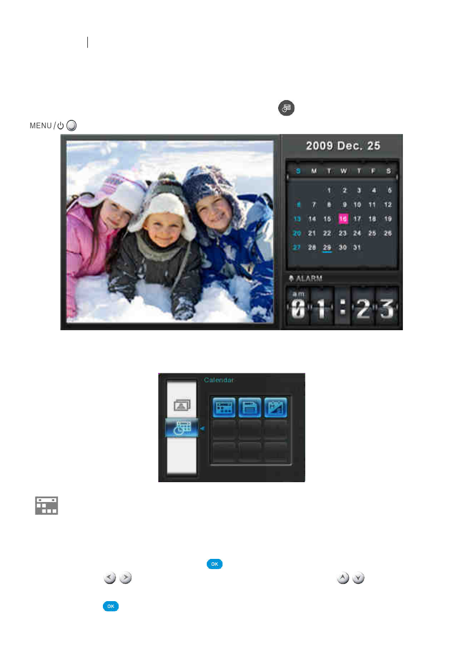Calendar | Transcend Information TS-PF700B-J User Manual | Page 25 / 35