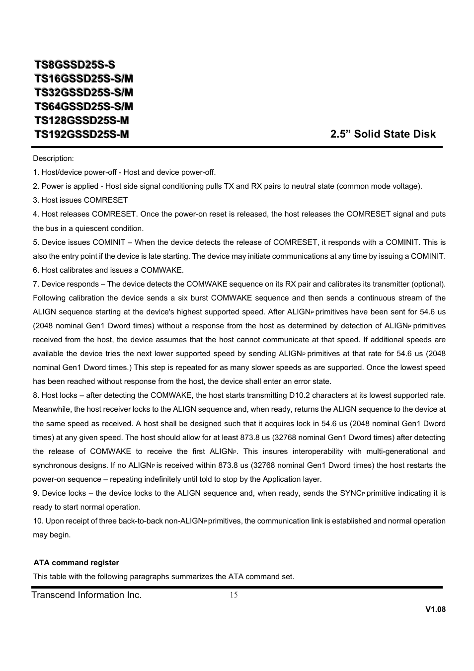 Transcend Information SSD25S User Manual | Page 15 / 38