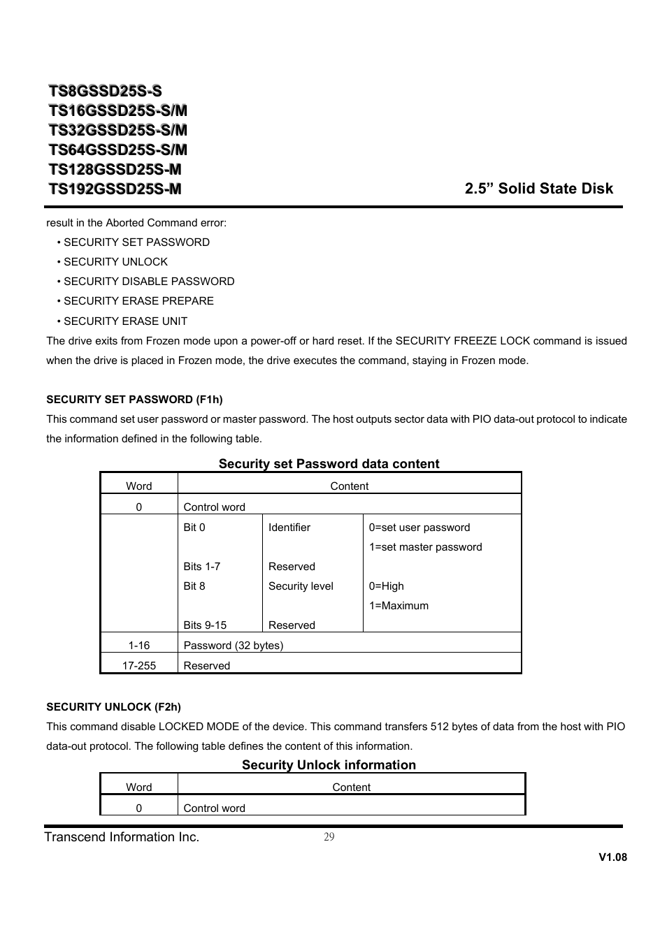 Transcend Information SSD25S User Manual | Page 29 / 38