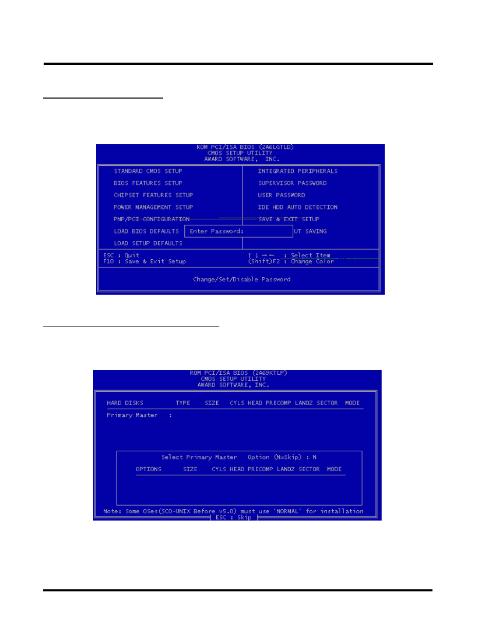 Bios setup | Transcend Information INTEL SOCKET 370 CELERON SERIES TS-ABX31 User Manual | Page 40 / 44