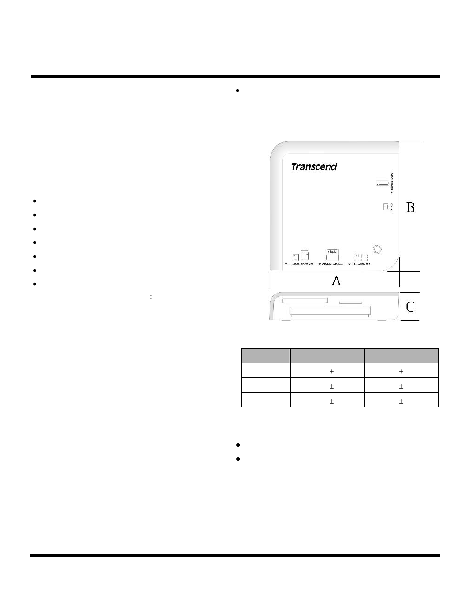 Transcend Information TS-RDM5W/R User Manual | 3 pages