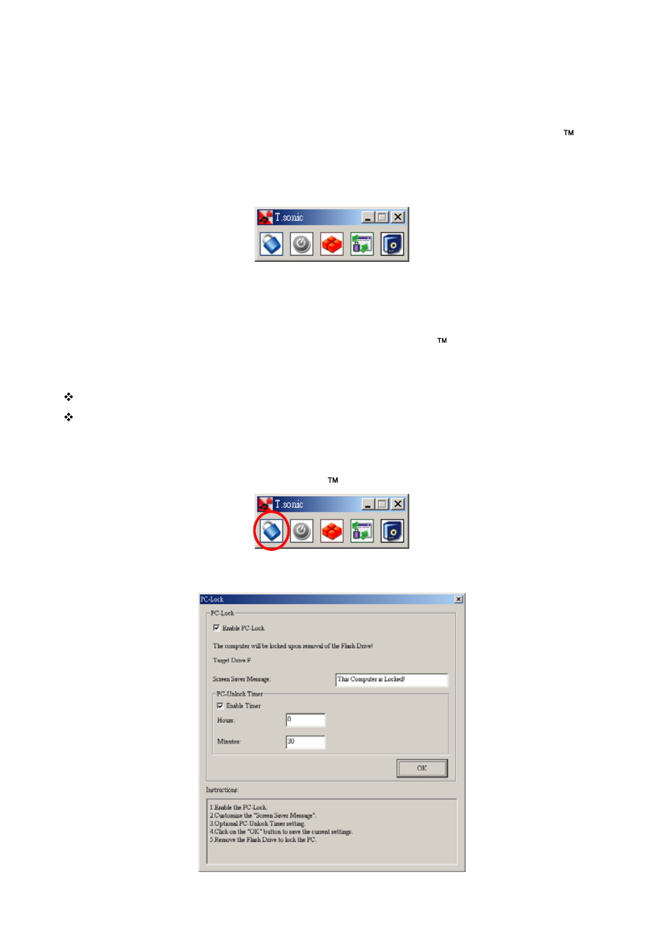 Utility, Installation, Pc-lock function | Transcend Information T.sonic 520 User Manual | Page 27 / 38