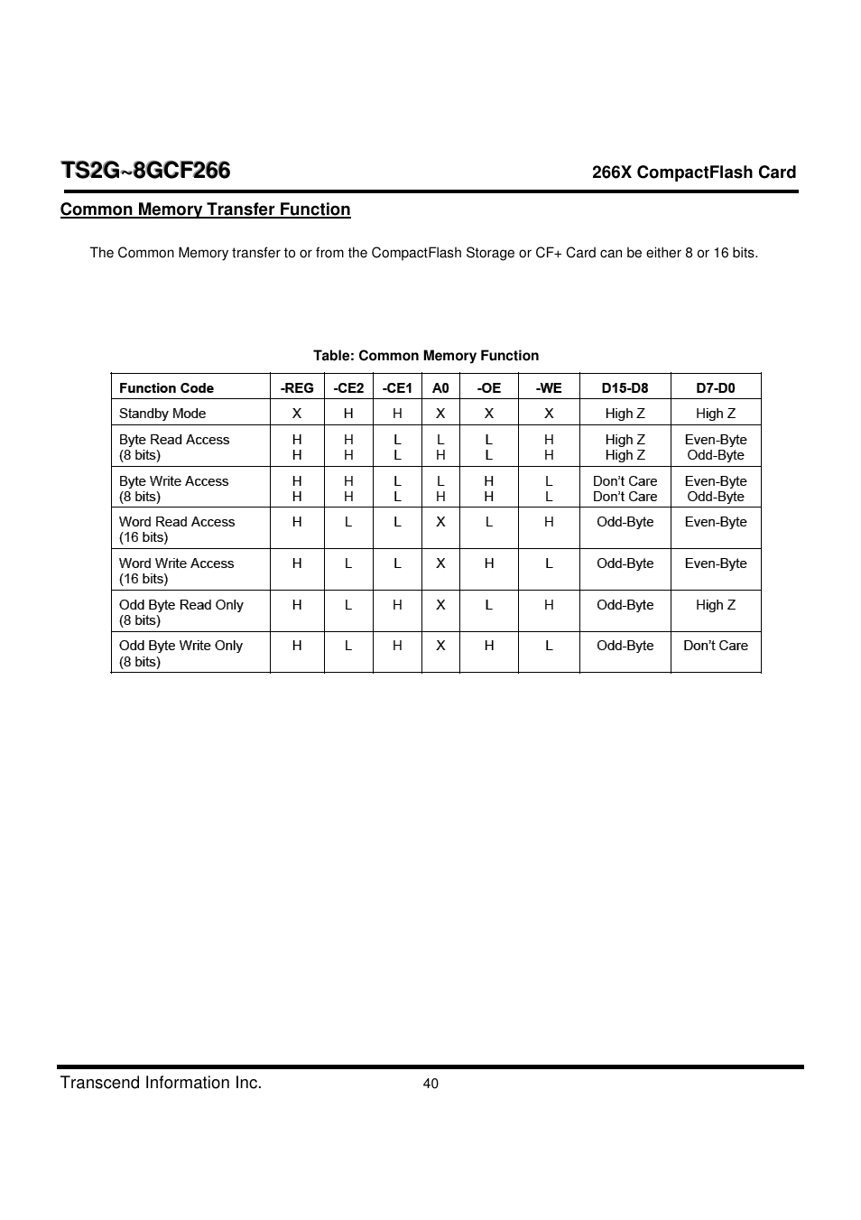 Transcend Information TS2G-8GCF266 User Manual | Page 40 / 80