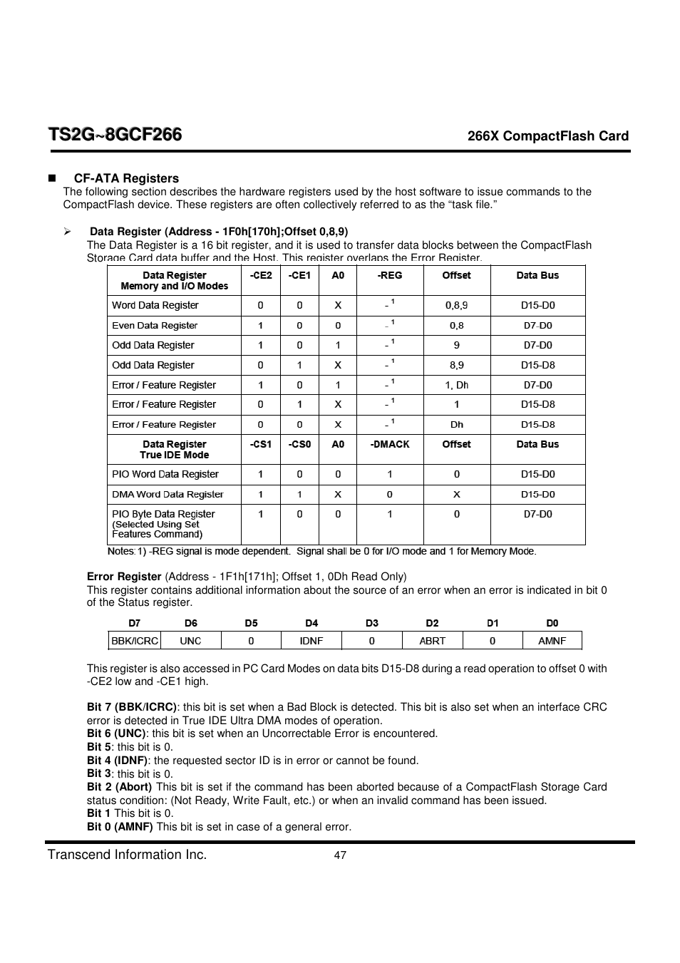 Transcend Information TS2G-8GCF266 User Manual | Page 47 / 80