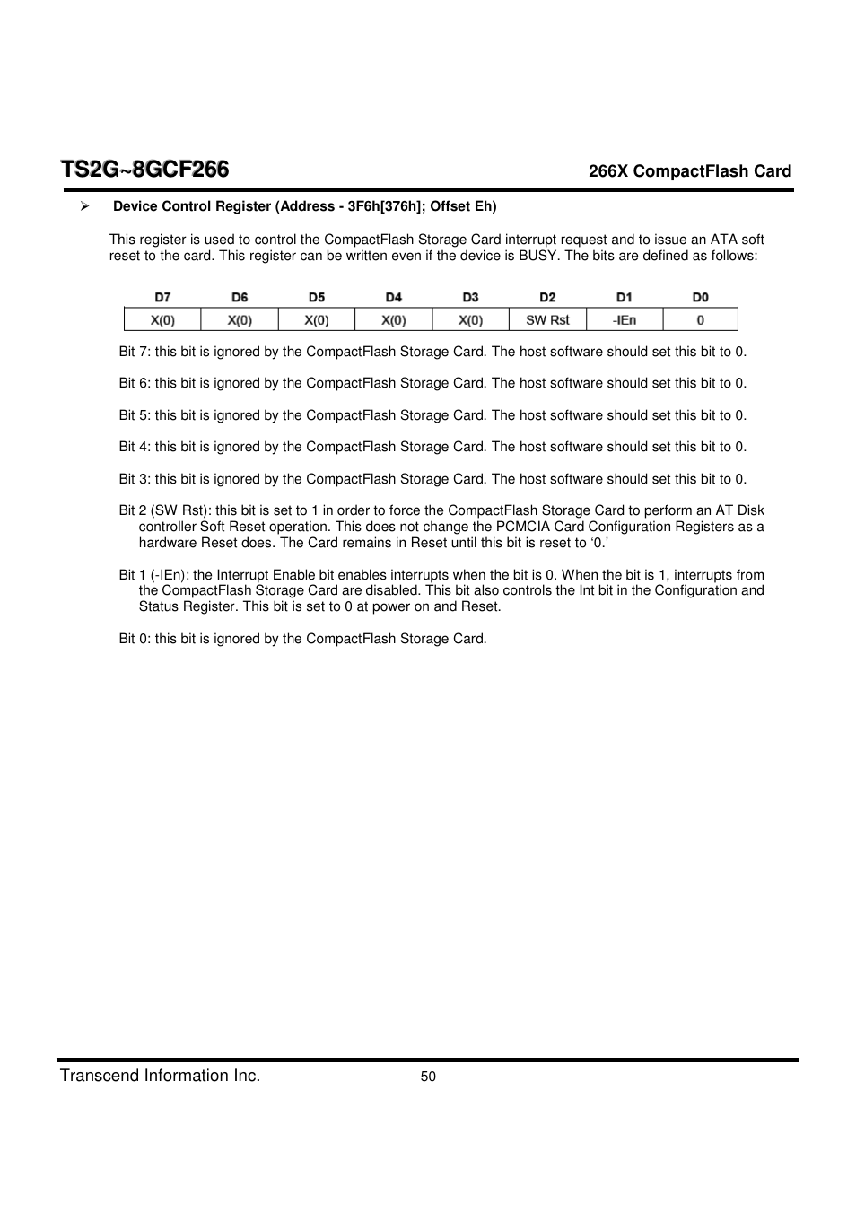 Transcend Information TS2G-8GCF266 User Manual | Page 50 / 80