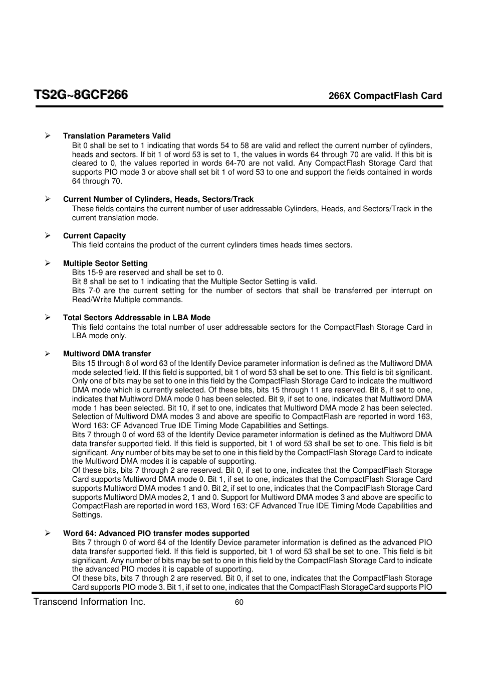Transcend Information TS2G-8GCF266 User Manual | Page 60 / 80