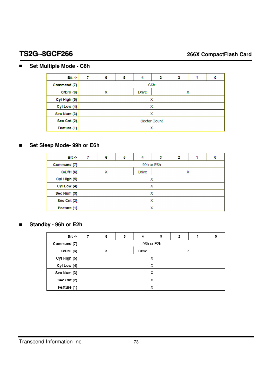 Transcend Information TS2G-8GCF266 User Manual | Page 73 / 80