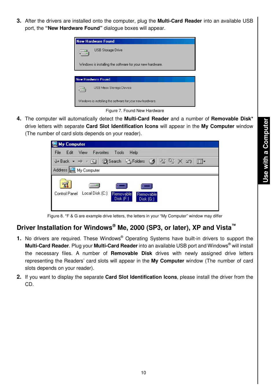 Driver installation for windows | Transcend Information TS-RDM1 User Manual | Page 12 / 23