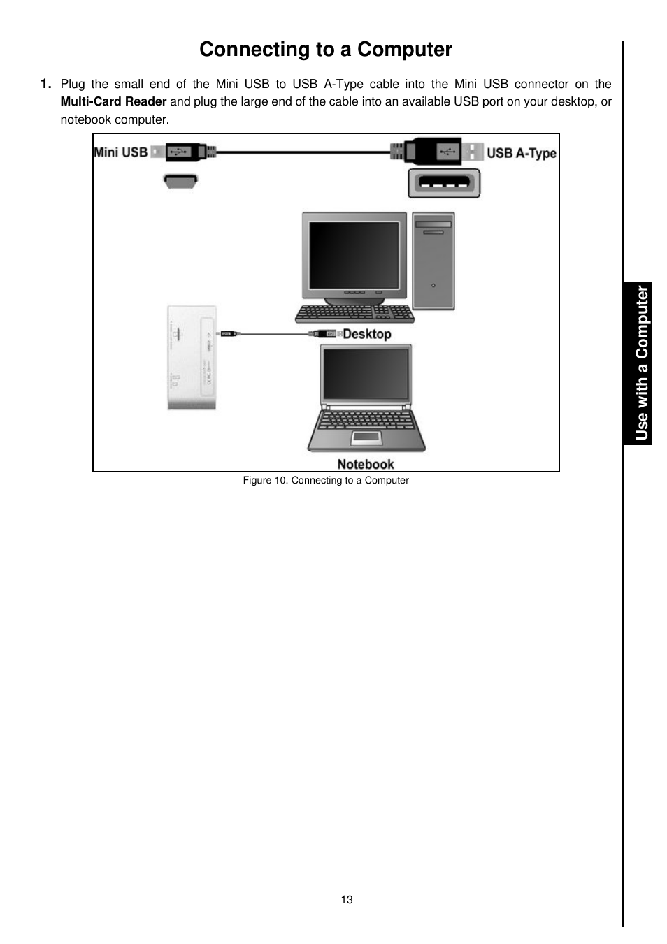 Connecting to a computer | Transcend Information TS-RDM1 User Manual | Page 15 / 23