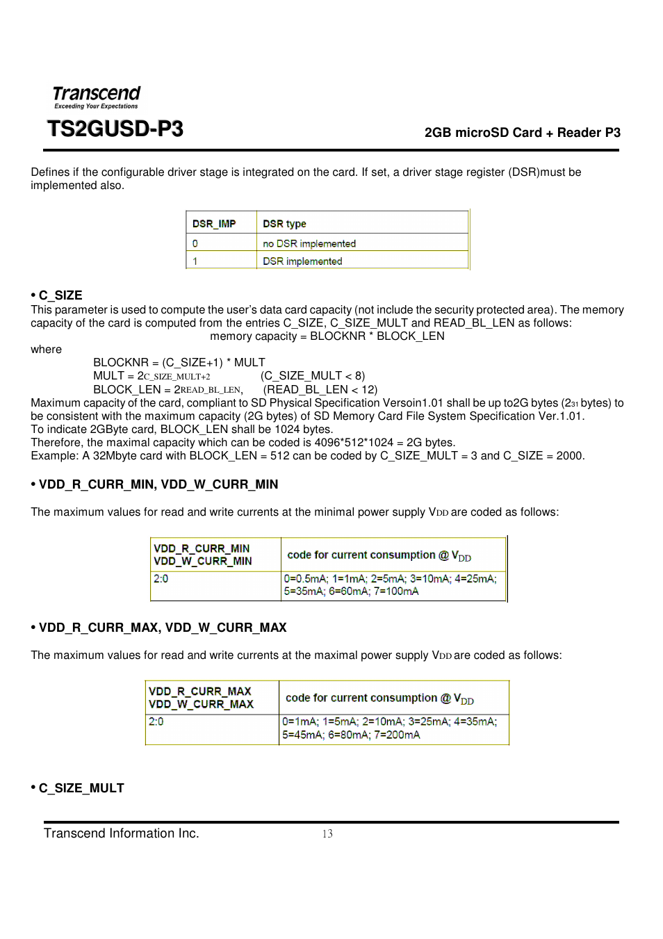 Transcend Information TS2GUSD-P3 User Manual | Page 13 / 27
