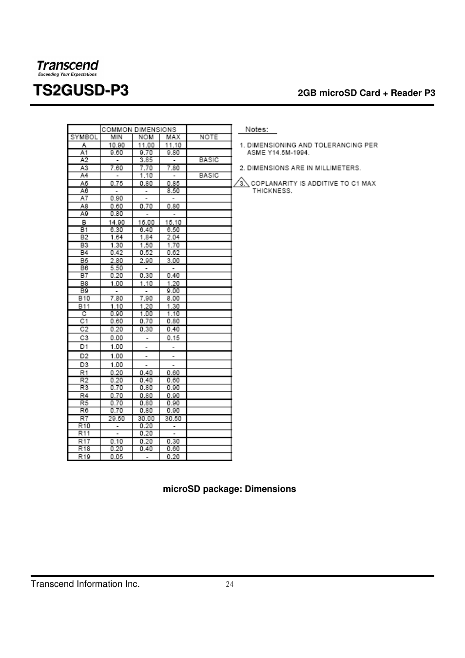 Transcend Information TS2GUSD-P3 User Manual | Page 24 / 27