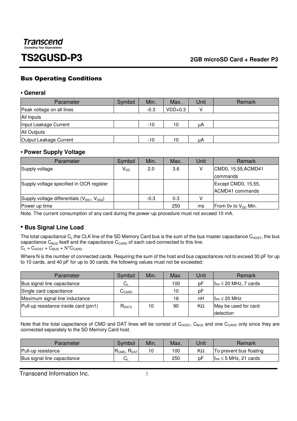 Transcend Information TS2GUSD-P3 User Manual | Page 3 / 27