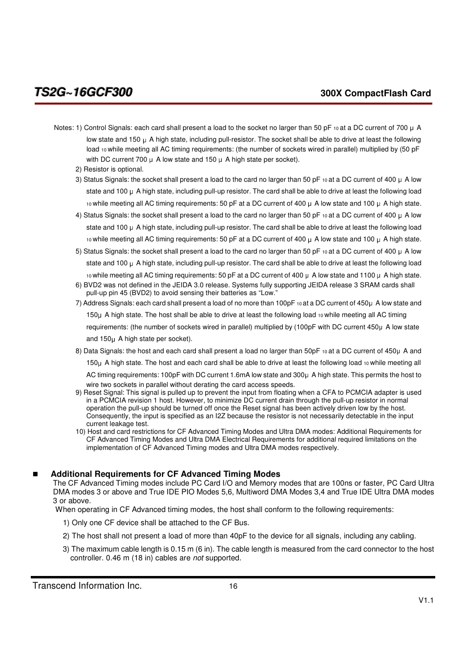 Transcend Information CompactFlash CF 300X User Manual | Page 16 / 83