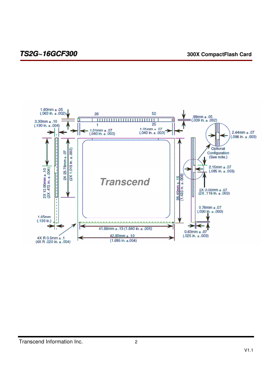 Transcend | Transcend Information CompactFlash CF 300X User Manual | Page 2 / 83