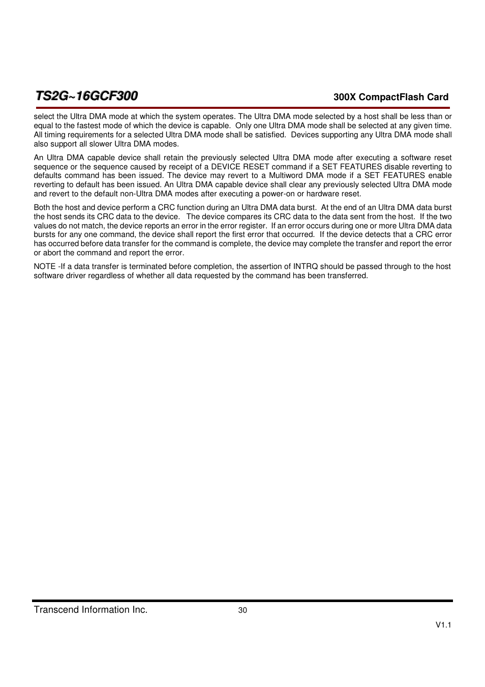 Transcend Information CompactFlash CF 300X User Manual | Page 30 / 83