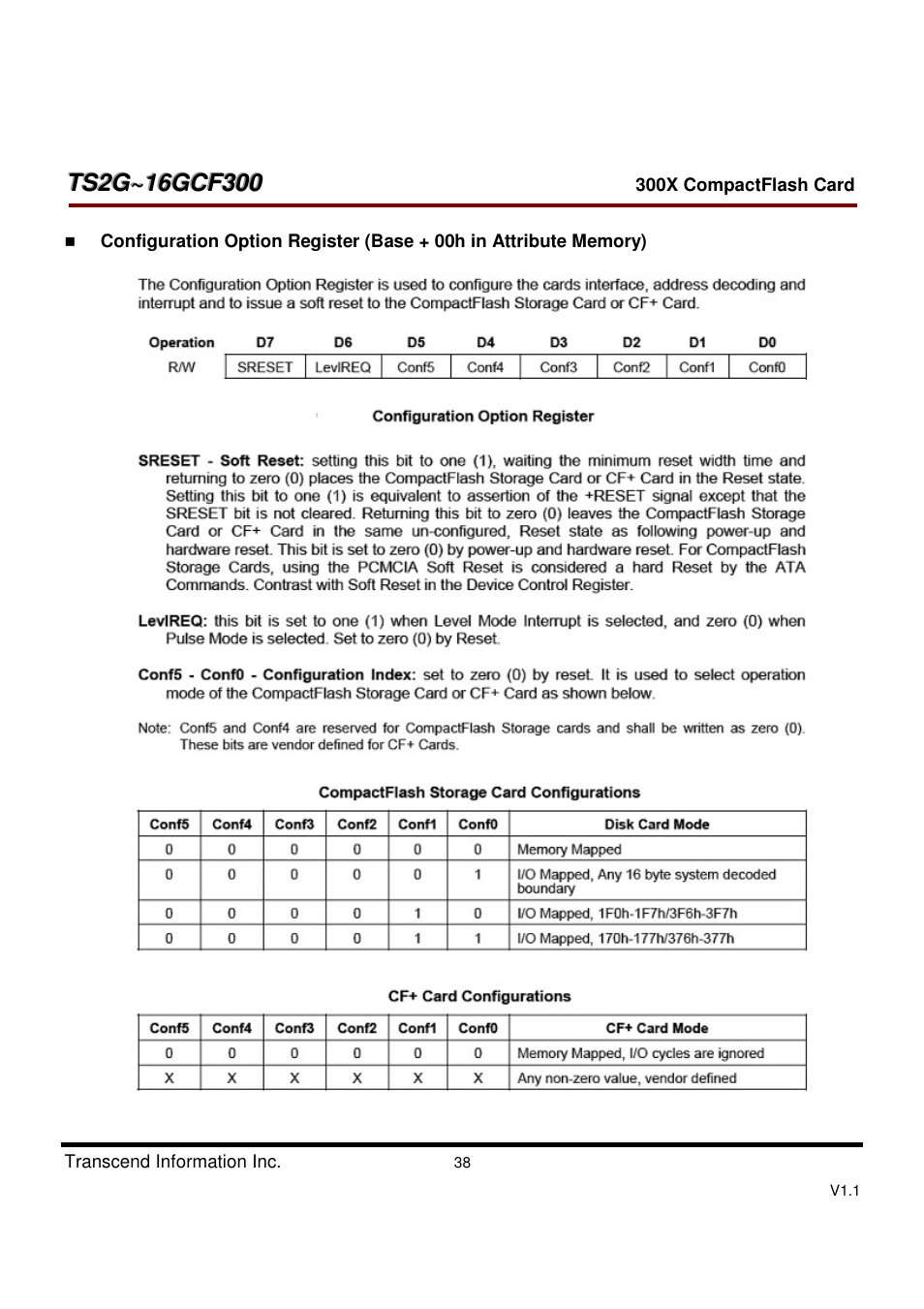 Transcend Information CompactFlash CF 300X User Manual | Page 38 / 83