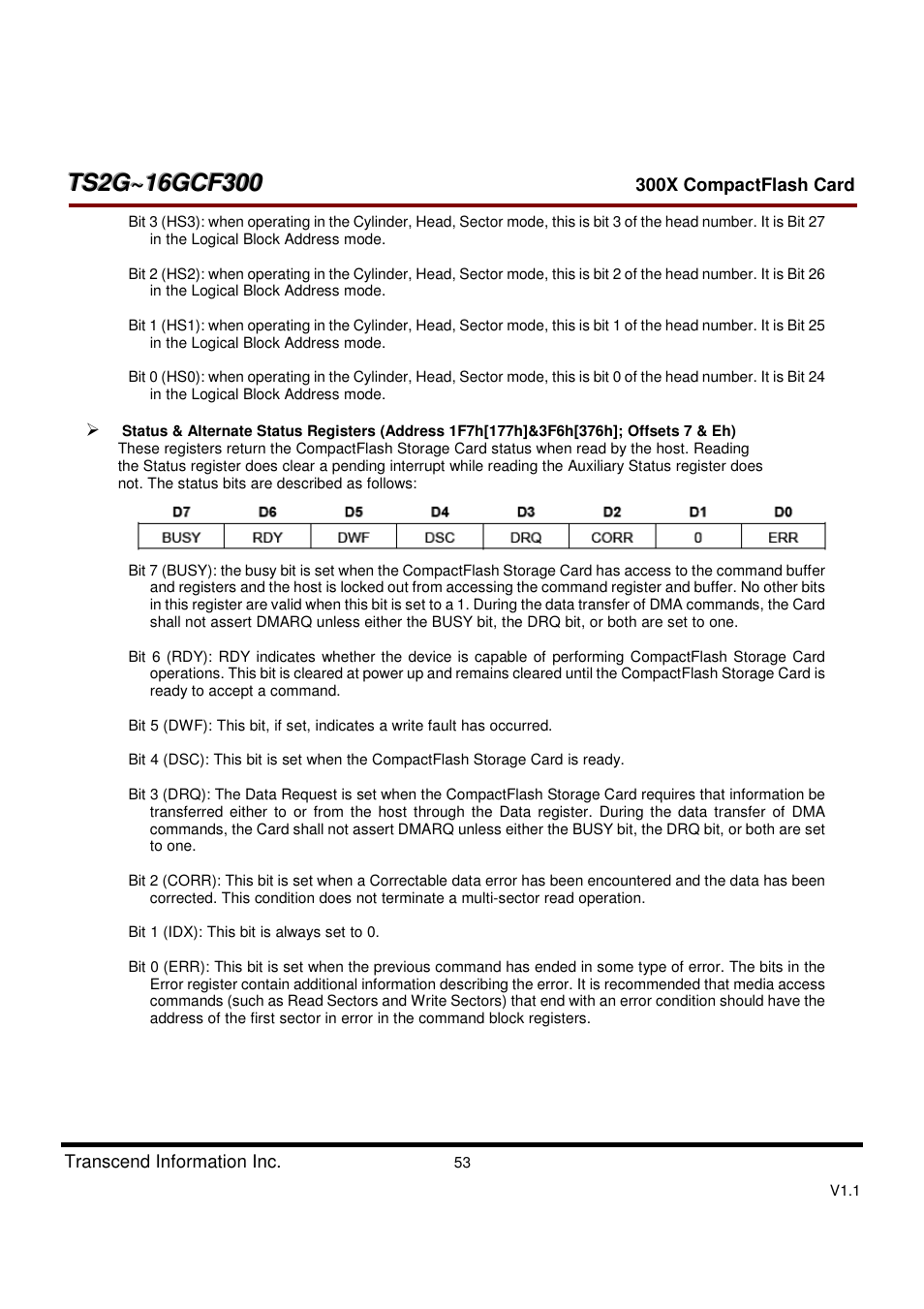 Transcend Information CompactFlash CF 300X User Manual | Page 53 / 83