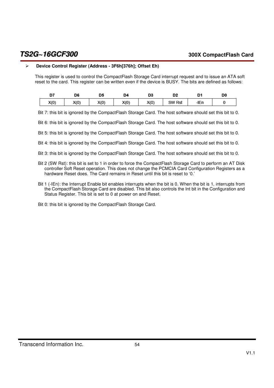 Transcend Information CompactFlash CF 300X User Manual | Page 54 / 83