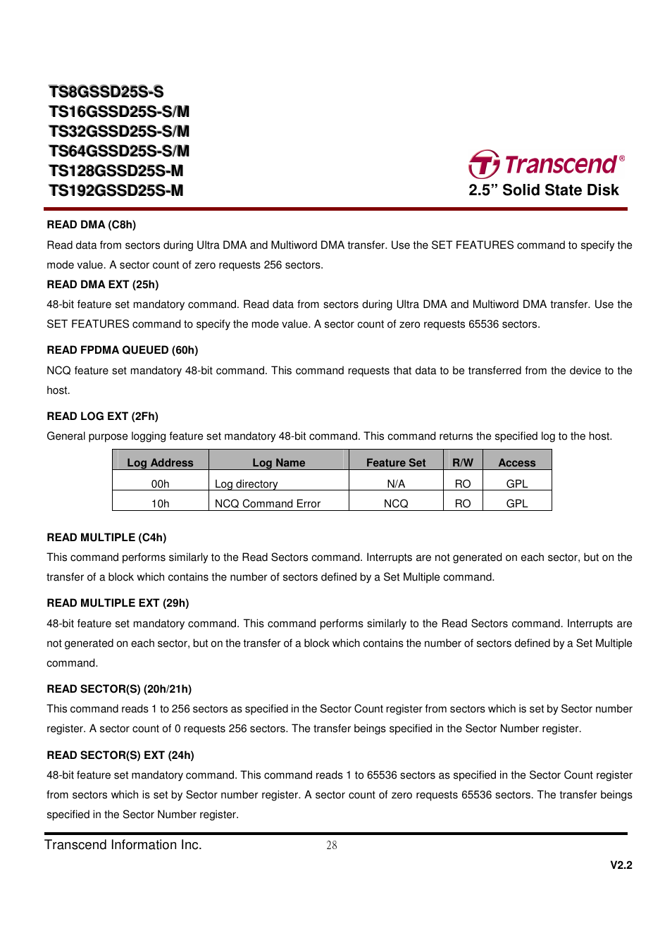 Transcend Information TS32GSSD25S-S User Manual | Page 28 / 39