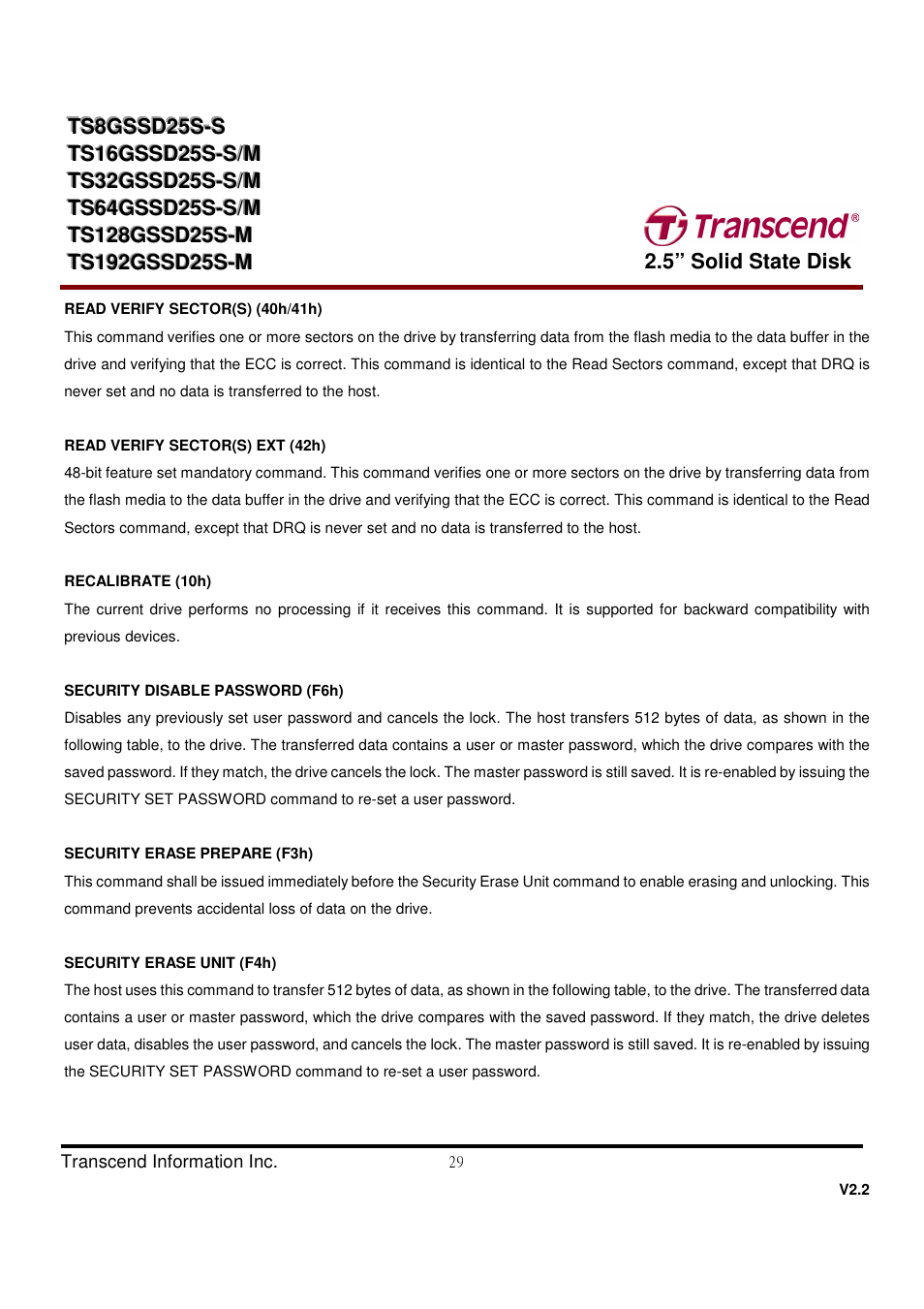 Transcend Information TS32GSSD25S-S User Manual | Page 29 / 39