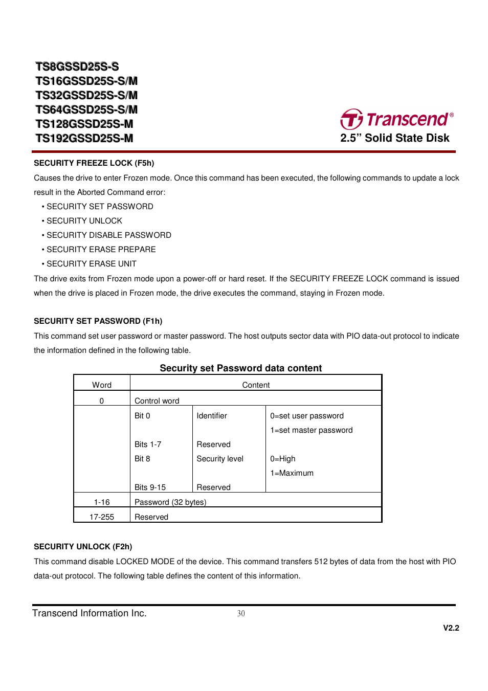 Transcend Information TS32GSSD25S-S User Manual | Page 30 / 39