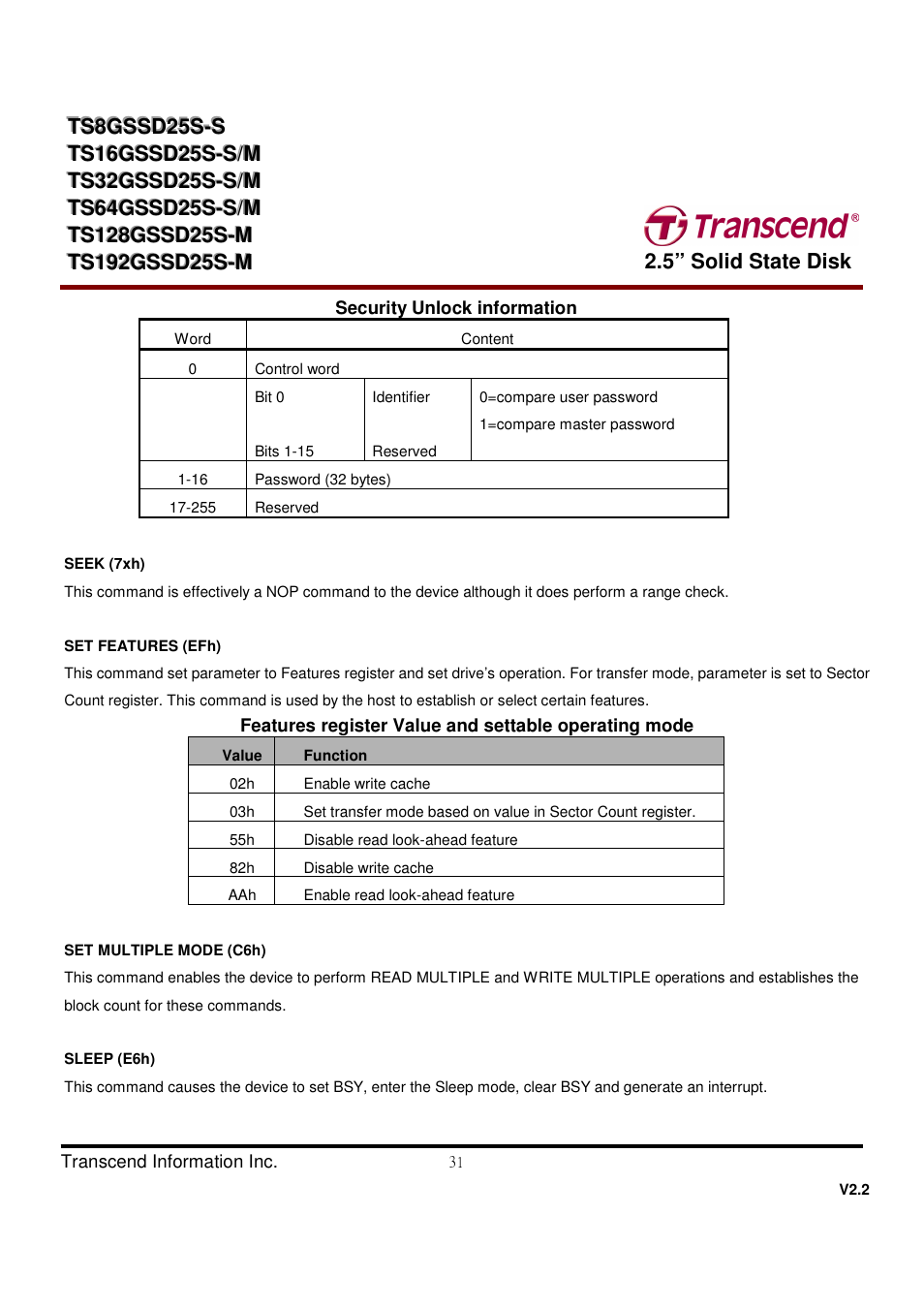 Transcend Information TS32GSSD25S-S User Manual | Page 31 / 39