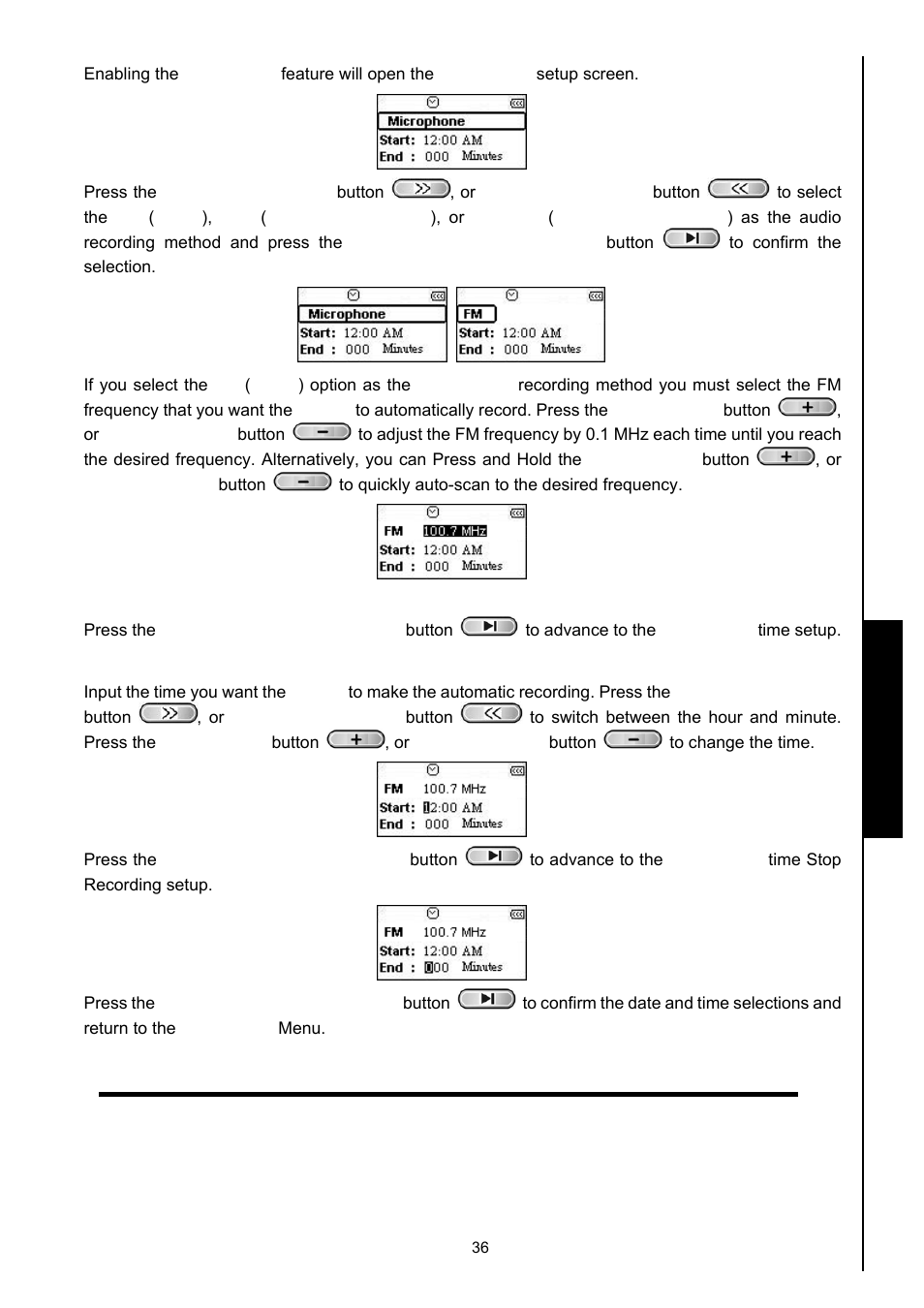 Record settings record settings | Transcend Information MP630 User Manual | Page 40 / 64