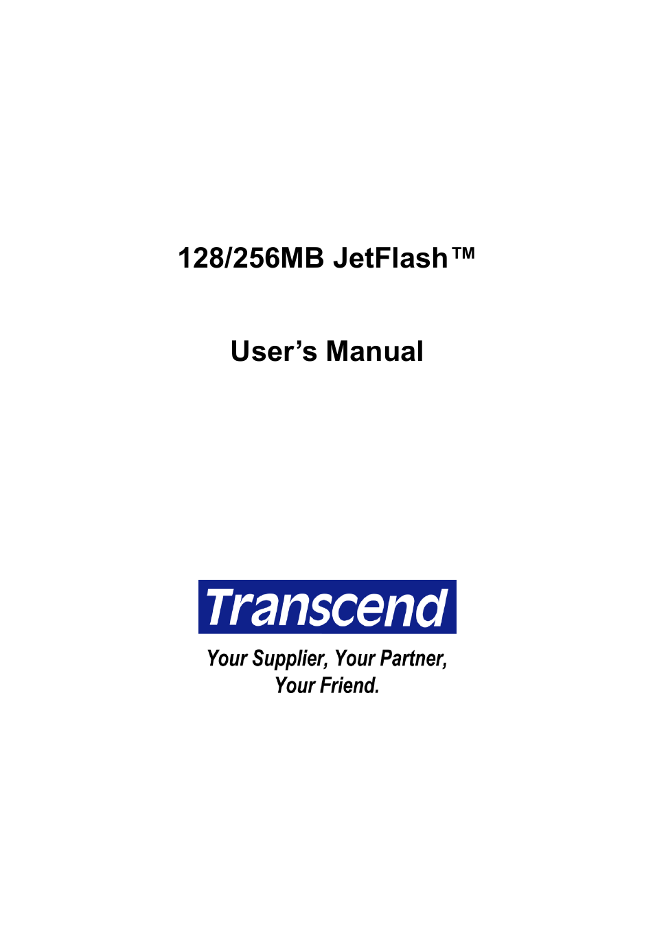 Transcend Information 128 User Manual | 28 pages