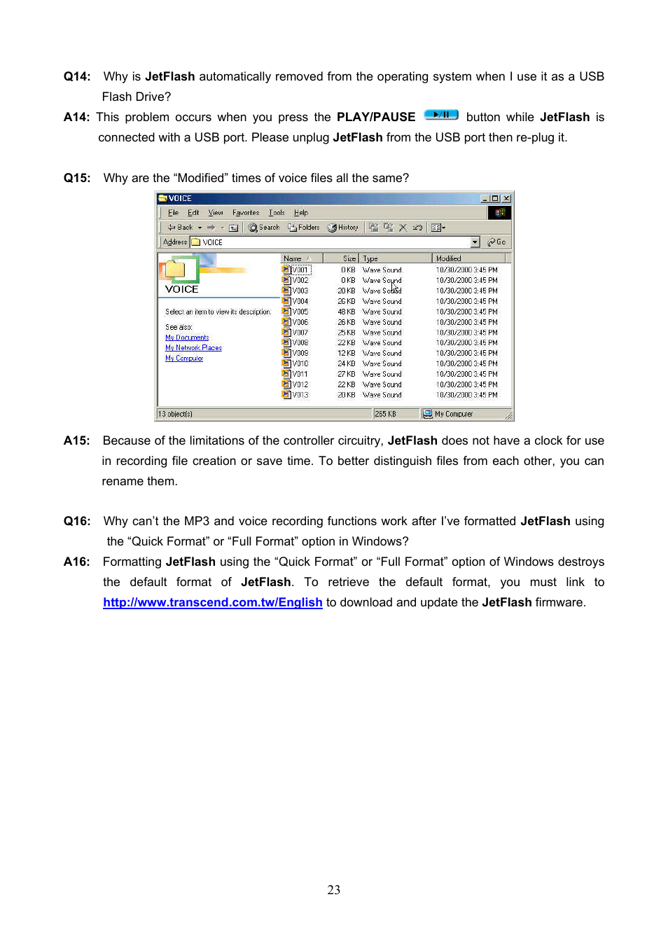 Transcend Information 128 User Manual | Page 26 / 28