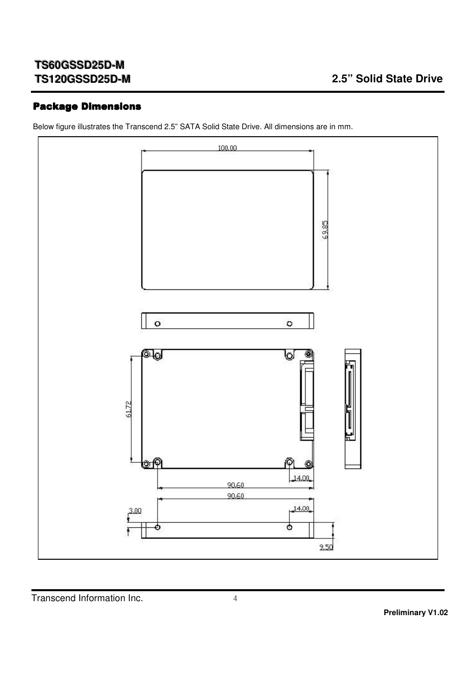 Transcend Information TS60GSSD25D-M User Manual | Page 4 / 18