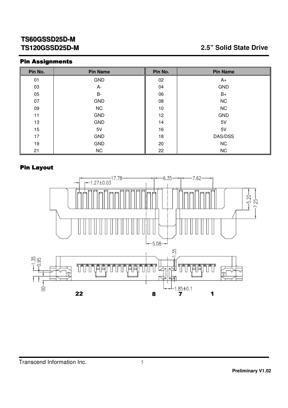 Transcend Information TS60GSSD25D-M User Manual | Page 5 / 18