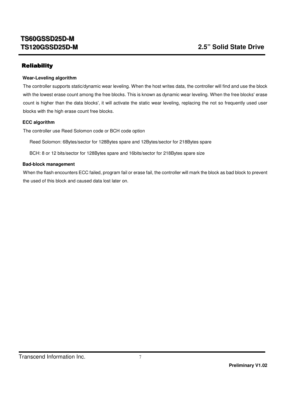 Transcend Information TS60GSSD25D-M User Manual | Page 7 / 18