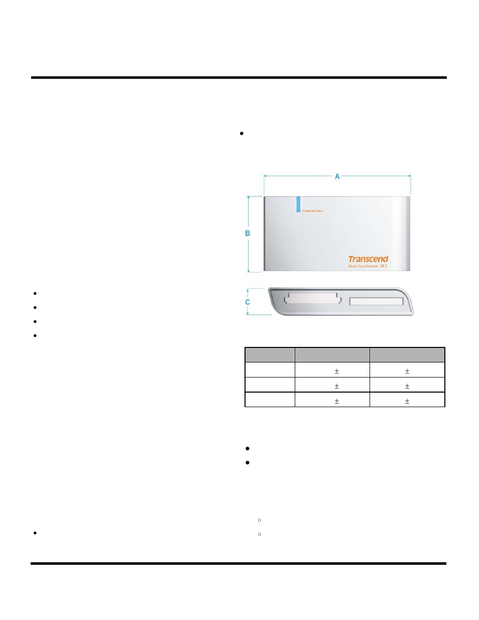 Transcend Information USB2.0 Portable Multi-Card Reader TS-RDM1 User Manual | 4 pages