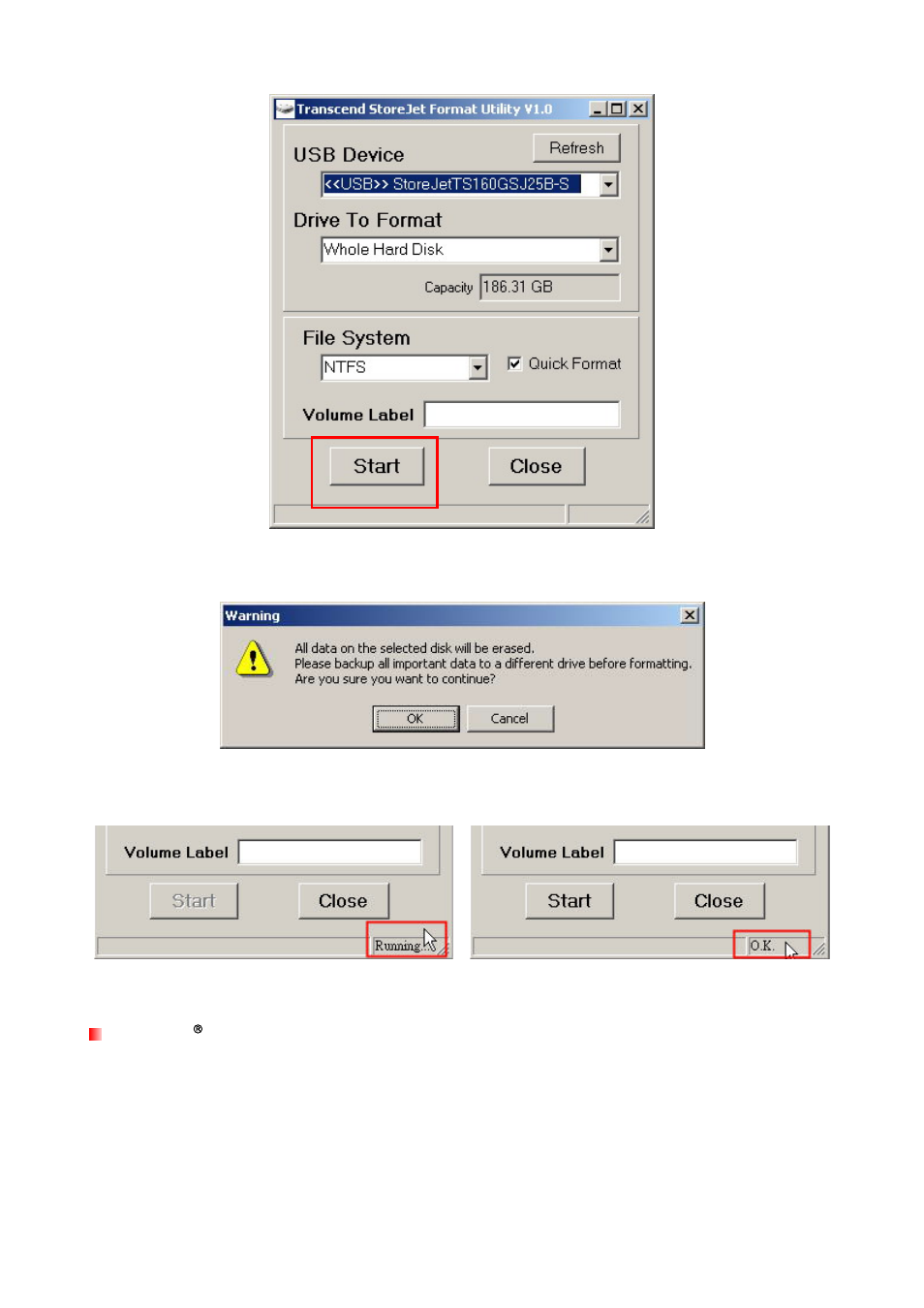 Windows, 7/vista | Transcend Information StoreJet TS500GSJ25M-R User Manual | Page 13 / 20